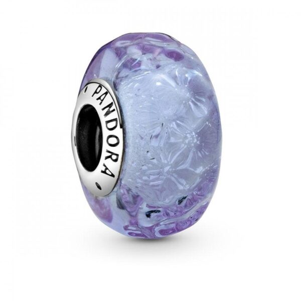 Pandora Wavy Lavender Murano Glass Charm