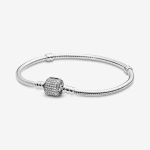 Pandora 590723-18 Sterling Silver Signature Clasp Bracelet