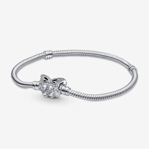 Pandora Moments Butterfly Clasp Snake Chain Bracelet 18 cm