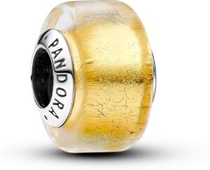 Pandora Goldfarbenes Murano-Glas Mini-Charm