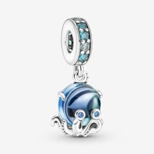 Pandora Murano Glass Cute Octopus Dangle Charm