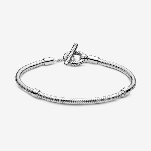 Pandora 599082C00-19 Moments T-Bar Snake Chain Bracelet