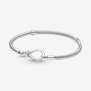 Pandora Moments Infinity Knot Snake Chain Bracelet 19 cm