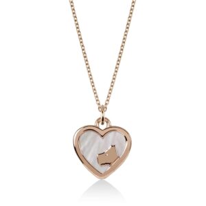 Radley Love Rose Gold PVD MOP Dog Pendant Necklace RYJ2060